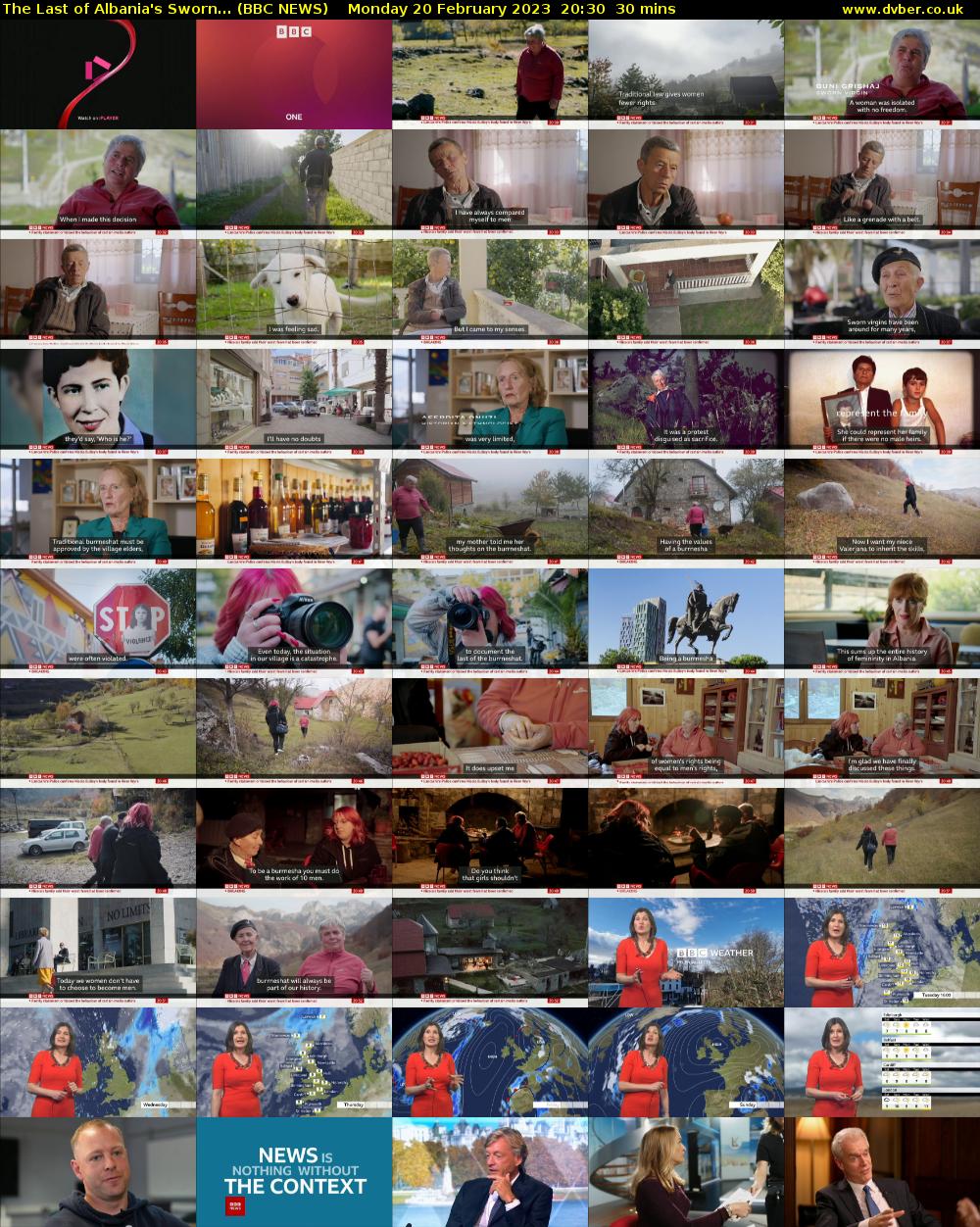 The Last of Albania's Sworn... (BBC NEWS) Monday 20 February 2023 20:30 - 21:00