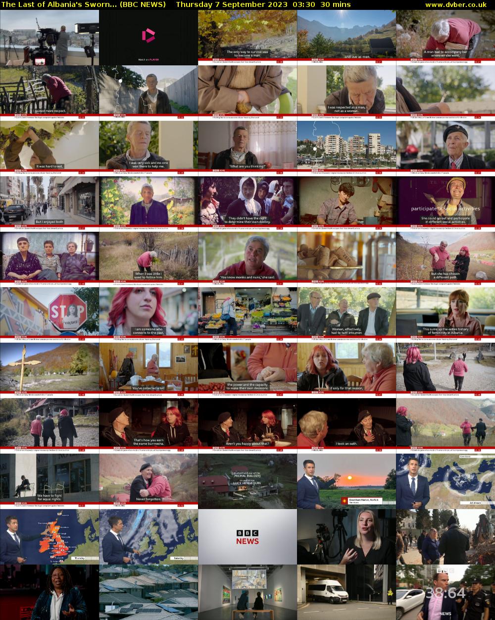 The Last of Albania's Sworn... (BBC NEWS) Thursday 7 September 2023 03:30 - 04:00
