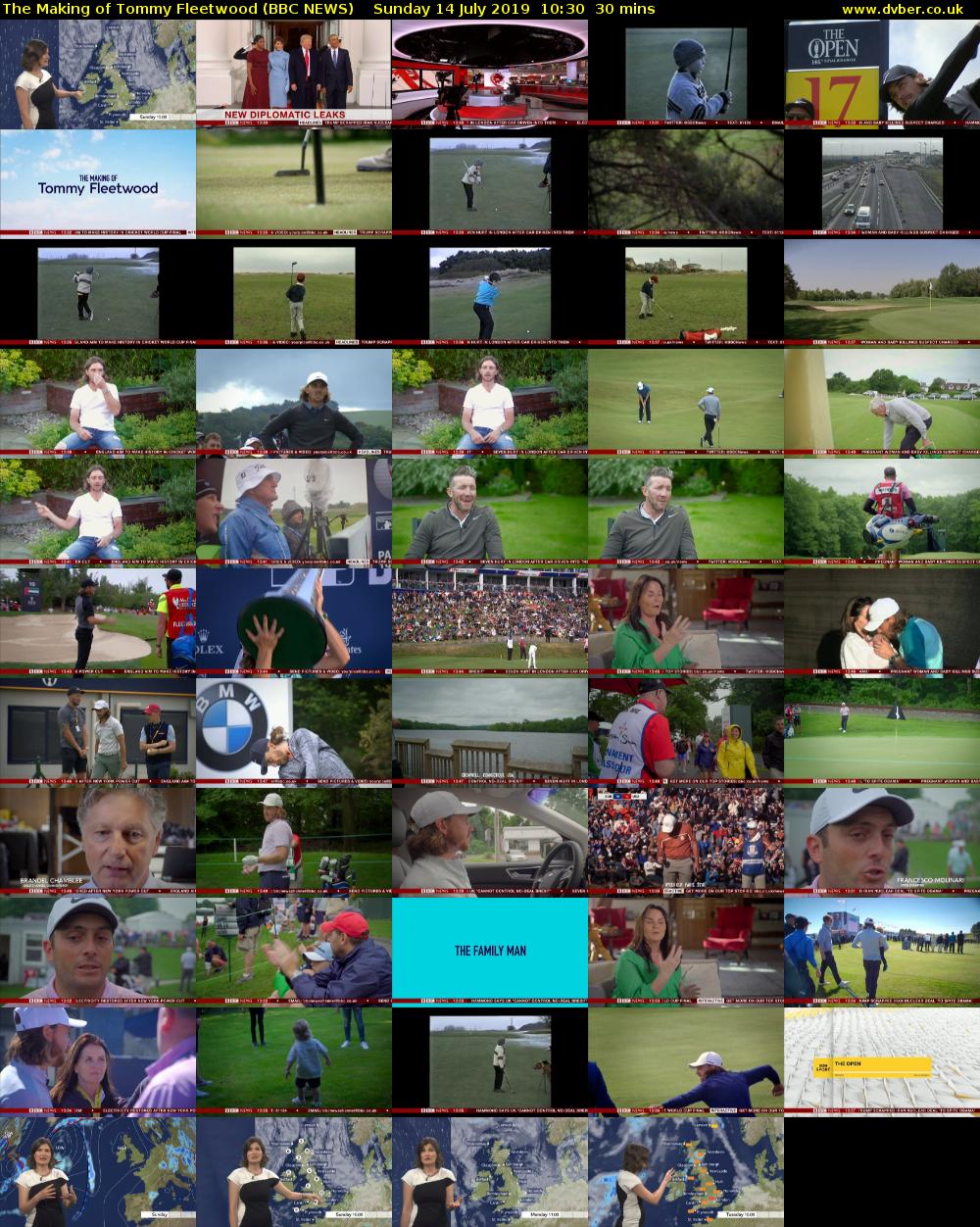 The Making of Tommy Fleetwood (BBC NEWS) Sunday 14 July 2019 10:30 - 11:00