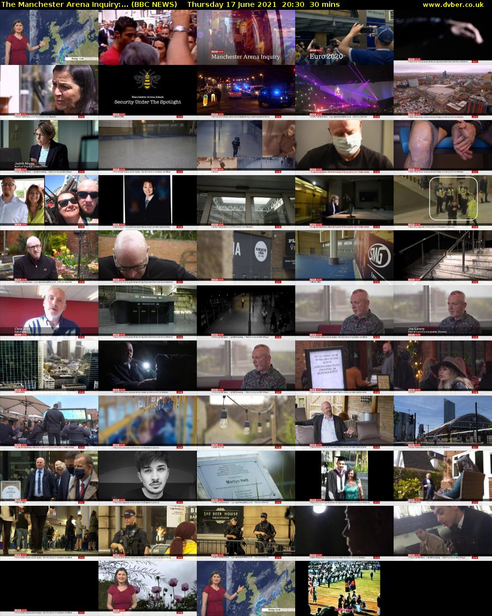 The Manchester Arena Inquiry:... (BBC NEWS) Thursday 17 June 2021 20:30 - 21:00