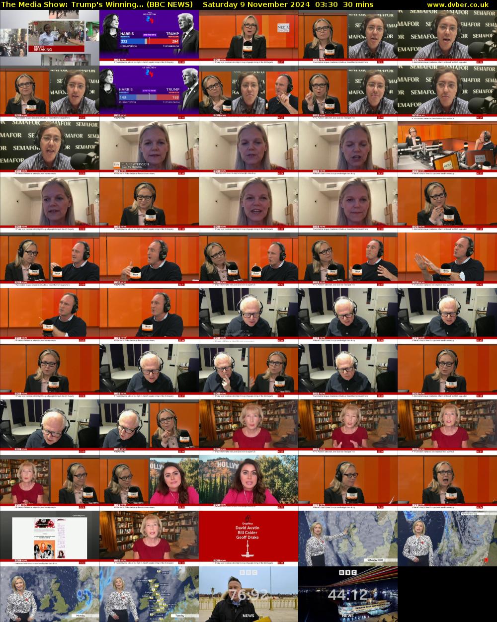 The Media Show: Trump's Winning... (BBC NEWS) Saturday 9 November 2024 03:30 - 04:00