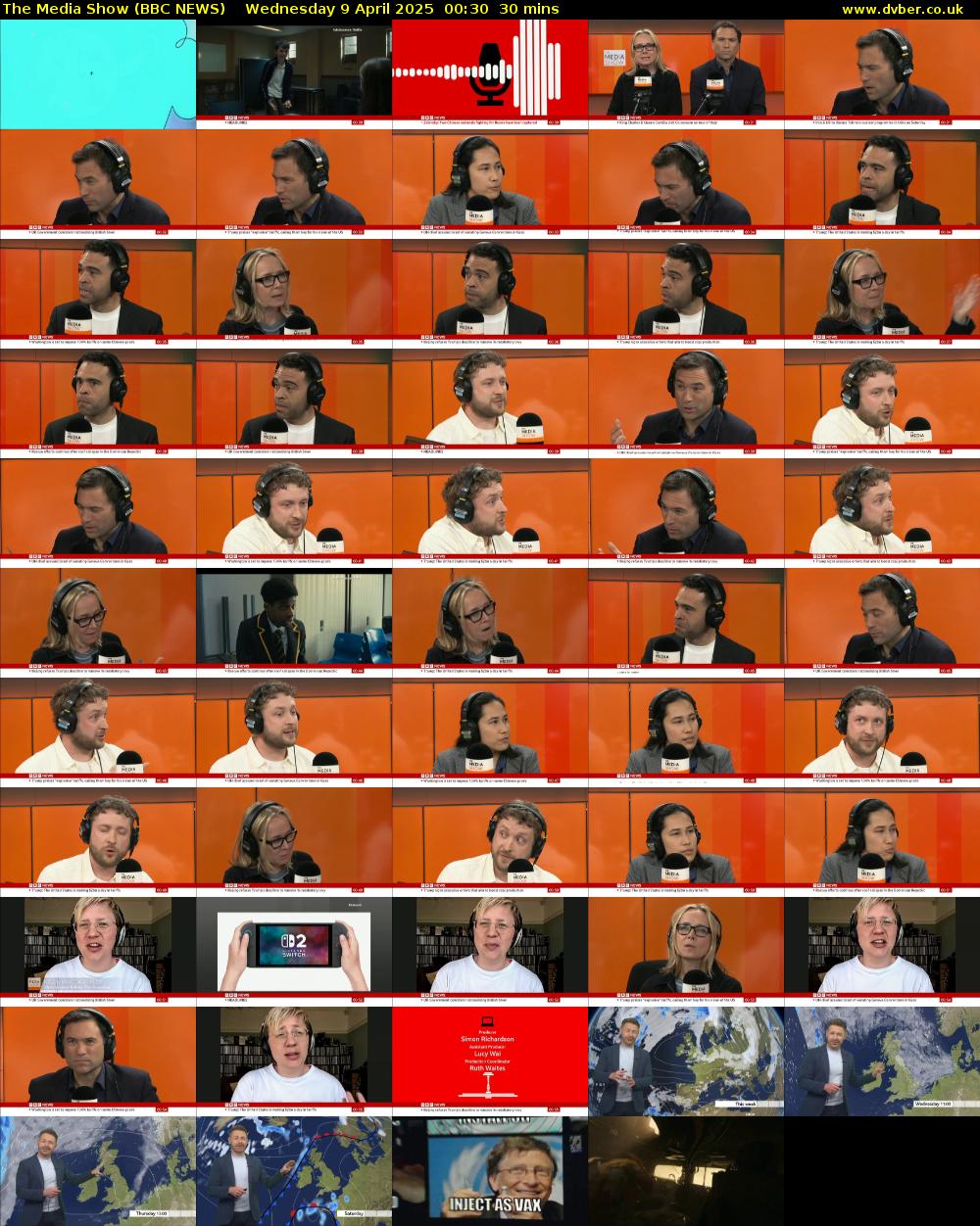 The Media Show (BBC NEWS) Wednesday 9 April 2025 00:30 - 01:00