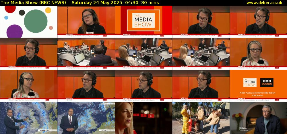 The Media Show (BBC NEWS) Saturday 24 May 2025 04:30 - 05:00