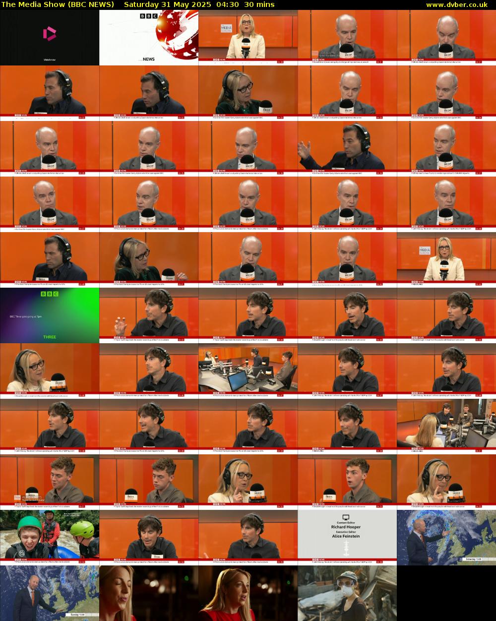 The Media Show (BBC NEWS) Saturday 31 May 2025 04:30 - 05:00