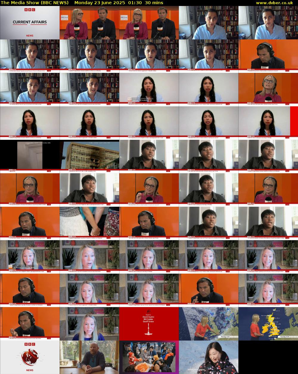 The Media Show (BBC NEWS) Monday 23 June 2025 01:30 - 02:00