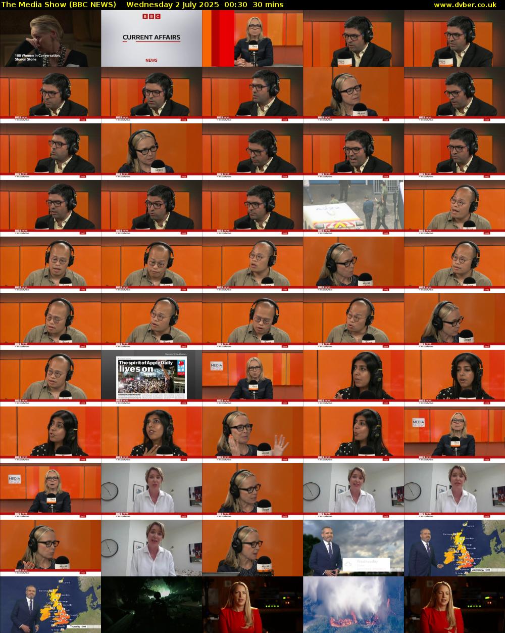 The Media Show (BBC NEWS) Wednesday 2 July 2025 00:30 - 01:00