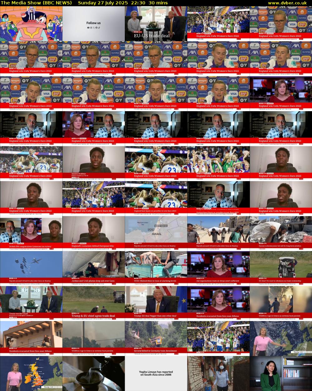 The Media Show (BBC NEWS) Sunday 27 July 2025 22:30 - 23:00