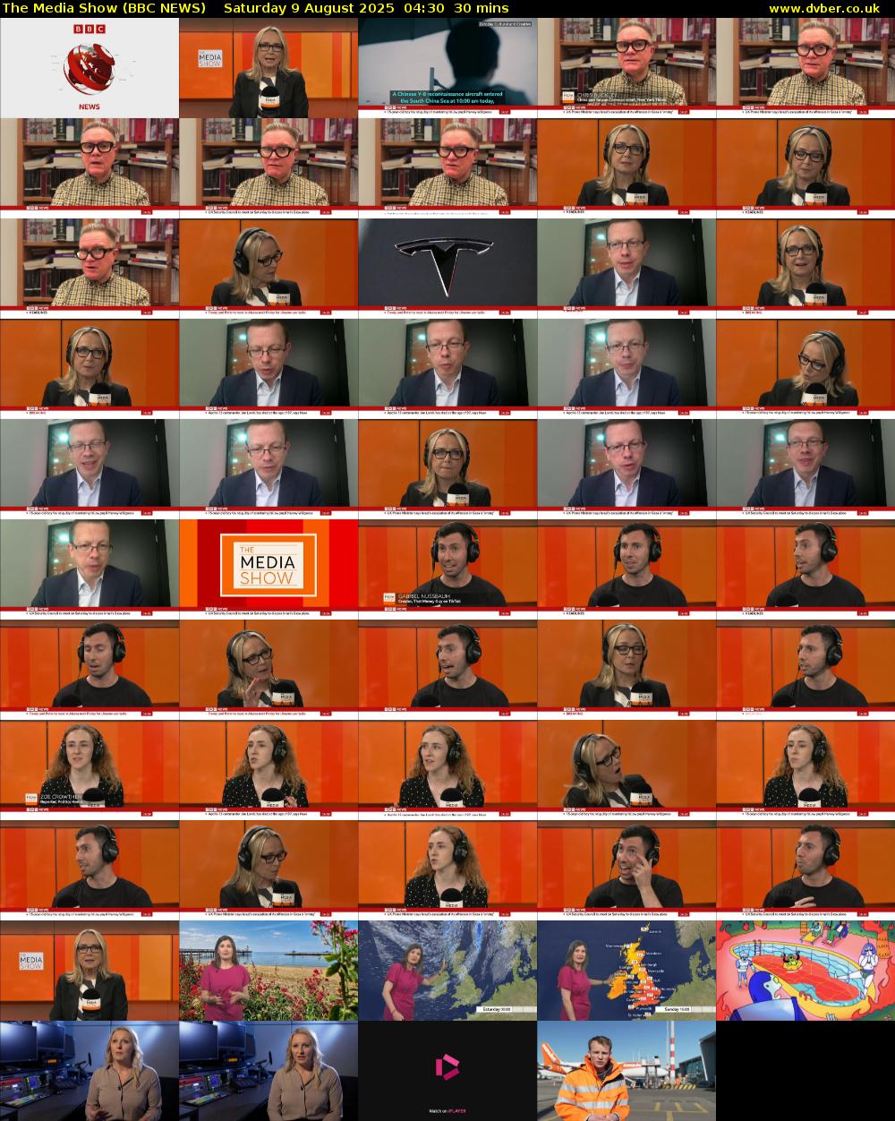 The Media Show (BBC NEWS) Saturday 9 August 2025 04:30 - 05:00