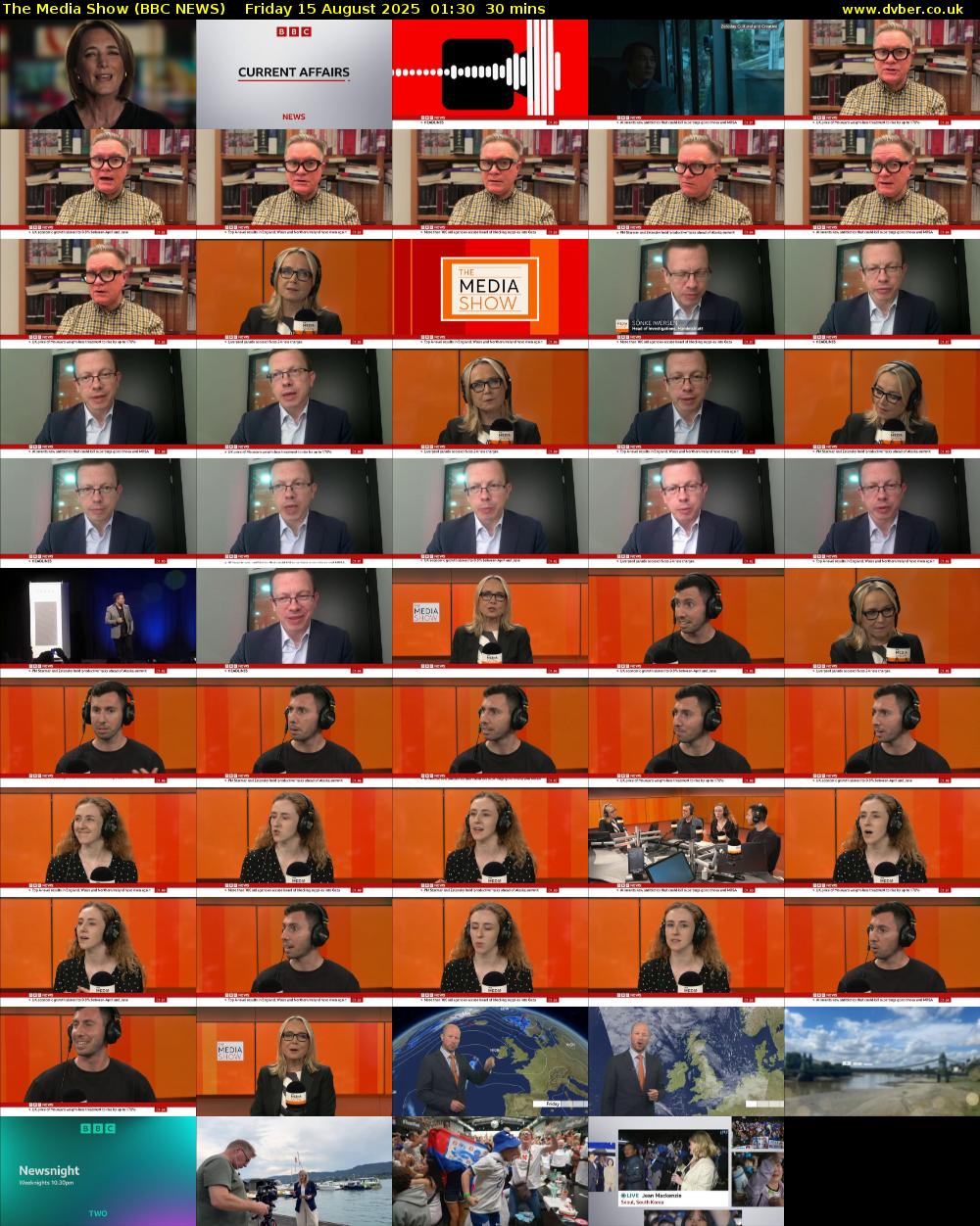 The Media Show (BBC NEWS) Friday 15 August 2025 01:30 - 02:00