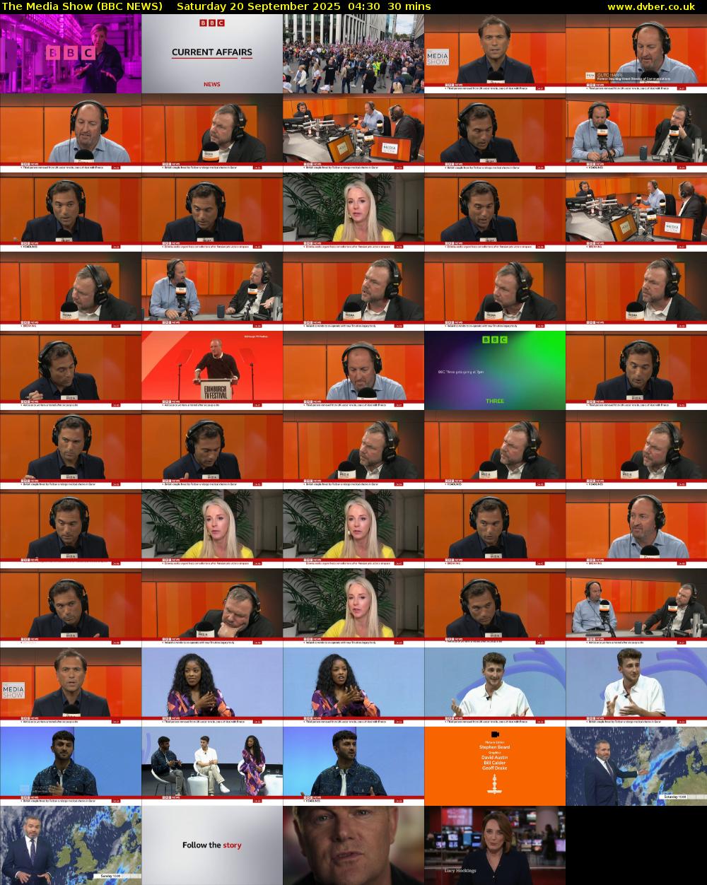 The Media Show (BBC NEWS) Saturday 20 September 2025 04:30 - 05:00