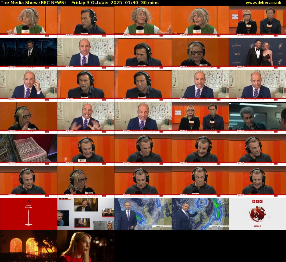 The Media Show (BBC NEWS) Friday 3 October 2025 01:30 - 02:00