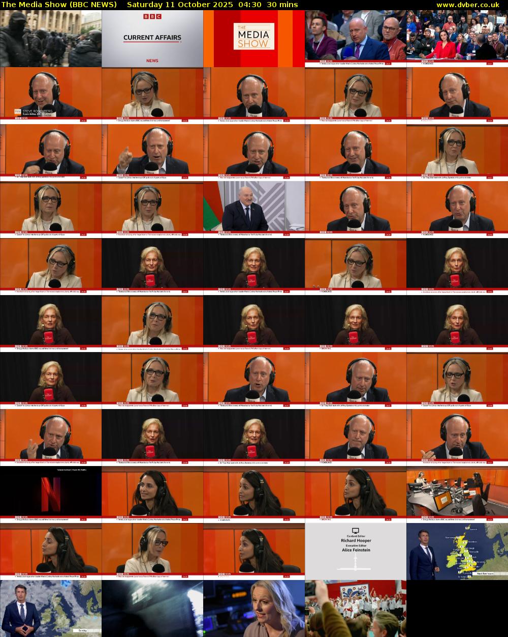 The Media Show (BBC NEWS) Saturday 11 October 2025 04:30 - 05:00