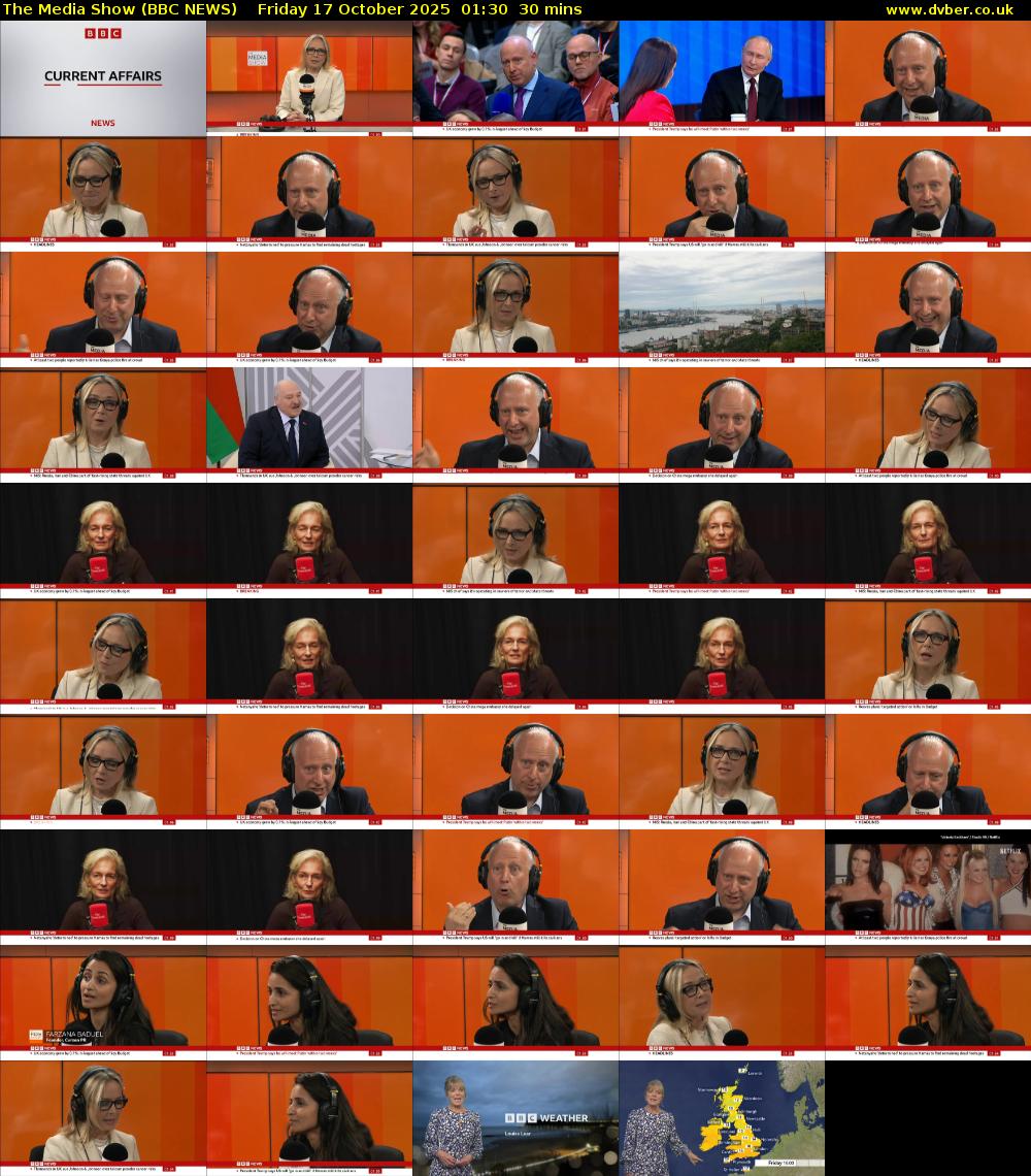 The Media Show (BBC NEWS) Friday 17 October 2025 01:30 - 02:00