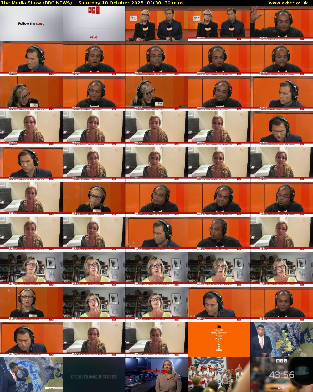 The Media Show (BBC NEWS) Saturday 18 October 2025 04:30 - 05:00