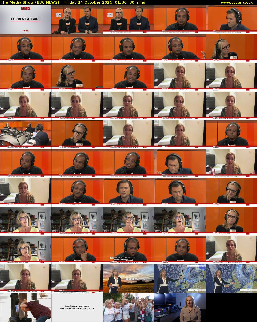 The Media Show (BBC NEWS) Friday 24 October 2025 01:30 - 02:00