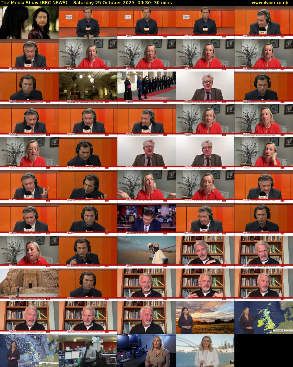 The Media Show (BBC NEWS) Saturday 25 October 2025 04:30 - 05:00