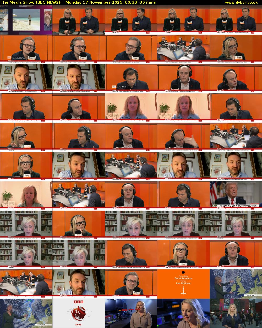 The Media Show (BBC NEWS) Monday 17 November 2025 00:30 - 01:00