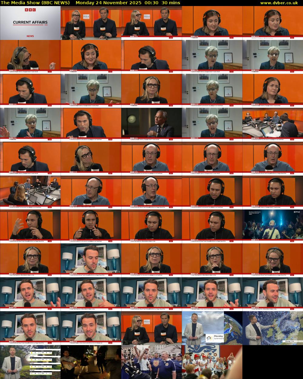 The Media Show (BBC NEWS) Monday 24 November 2025 00:30 - 01:00