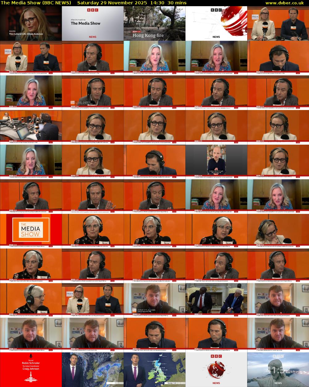The Media Show (BBC NEWS) Saturday 29 November 2025 14:30 - 15:00