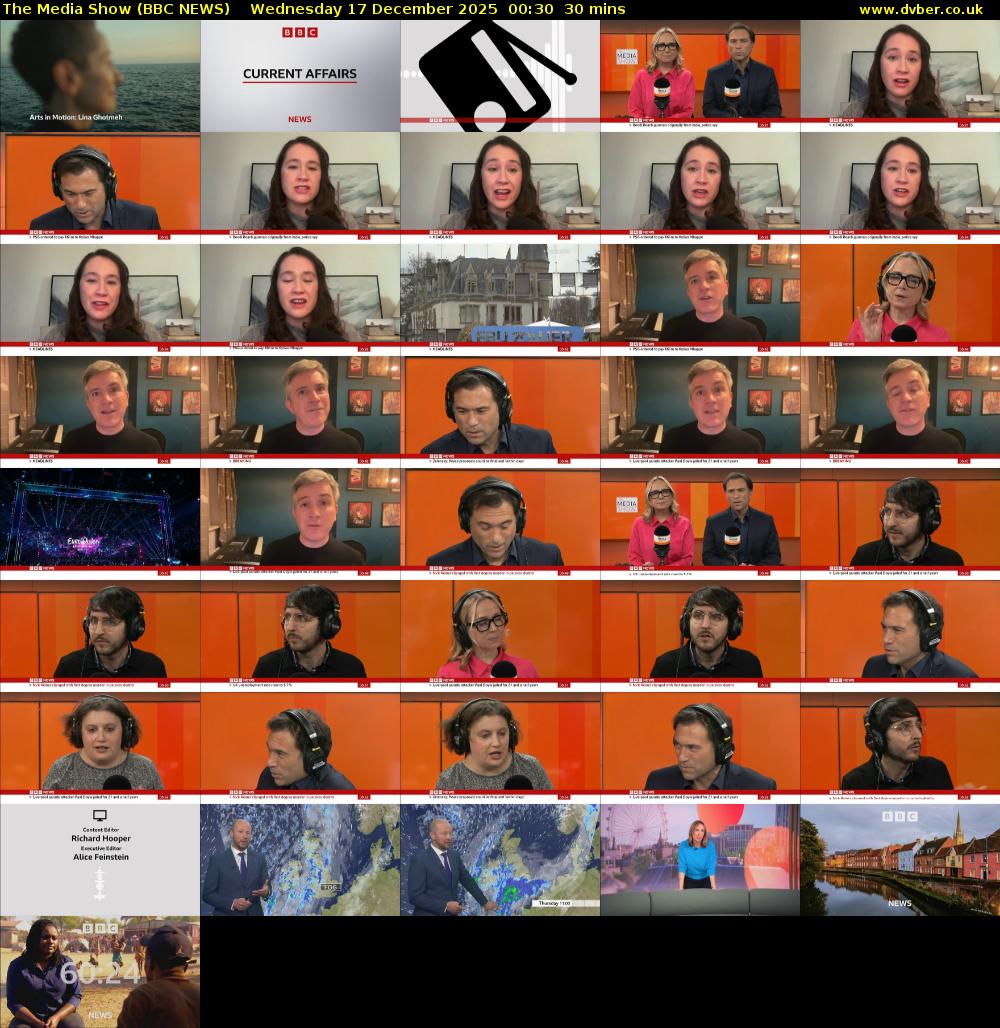 The Media Show (BBC NEWS) Wednesday 17 December 2025 00:30 - 01:00