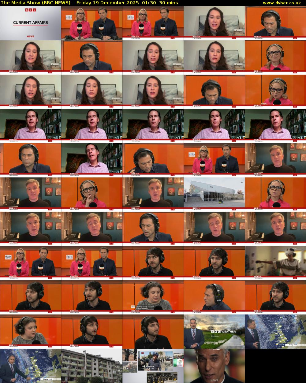 The Media Show (BBC NEWS) Friday 19 December 2025 01:30 - 02:00