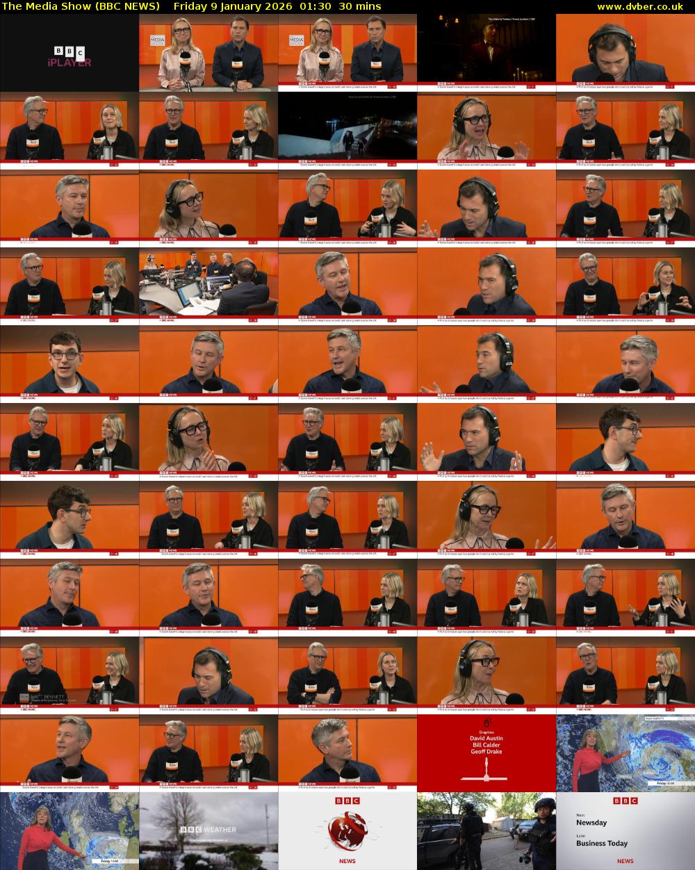 The Media Show (BBC NEWS) Friday 9 January 2026 01:30 - 02:00