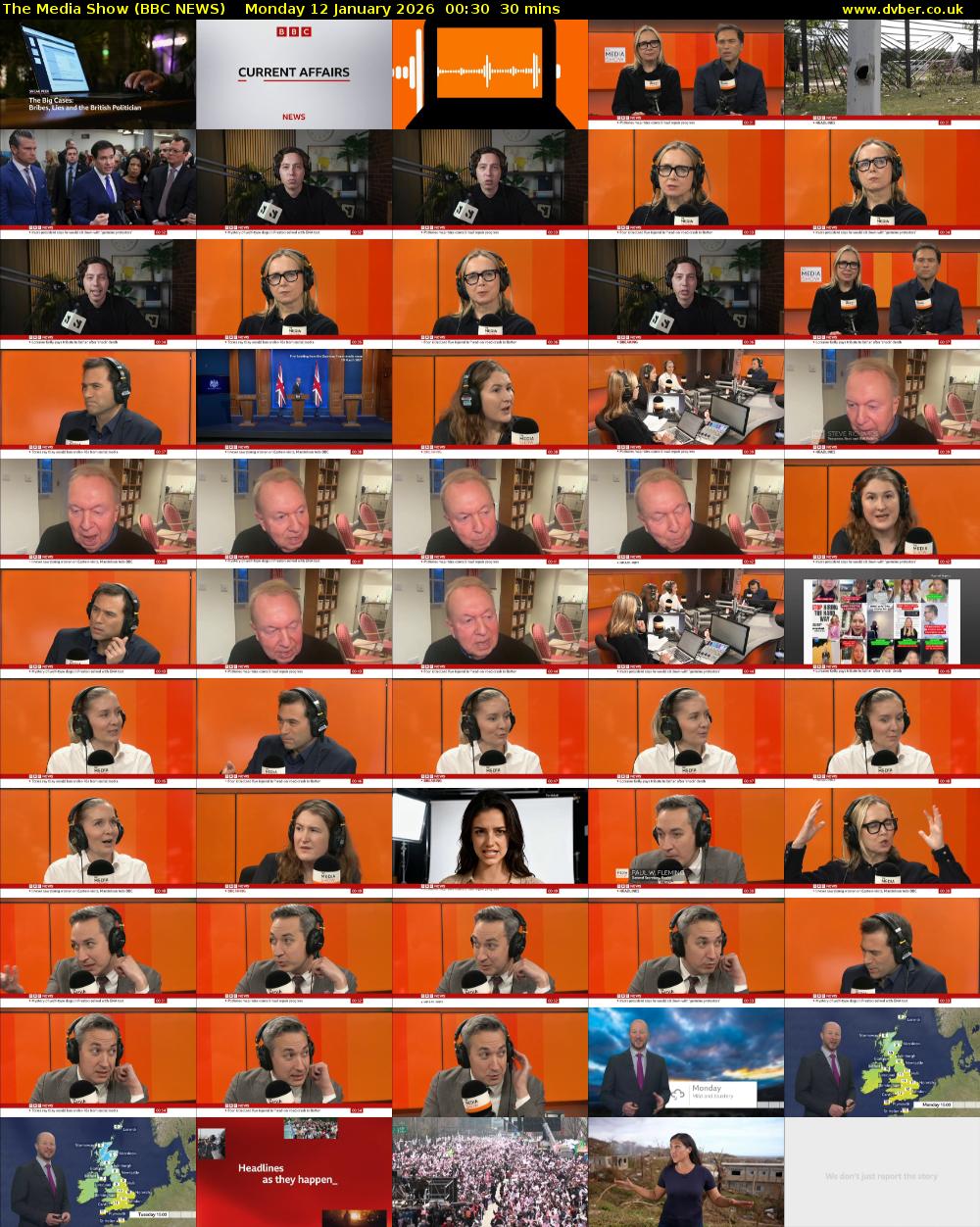 The Media Show (BBC NEWS) Monday 12 January 2026 00:30 - 01:00