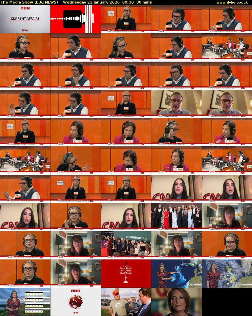 The Media Show (BBC NEWS) Wednesday 21 January 2026 00:30 - 01:00