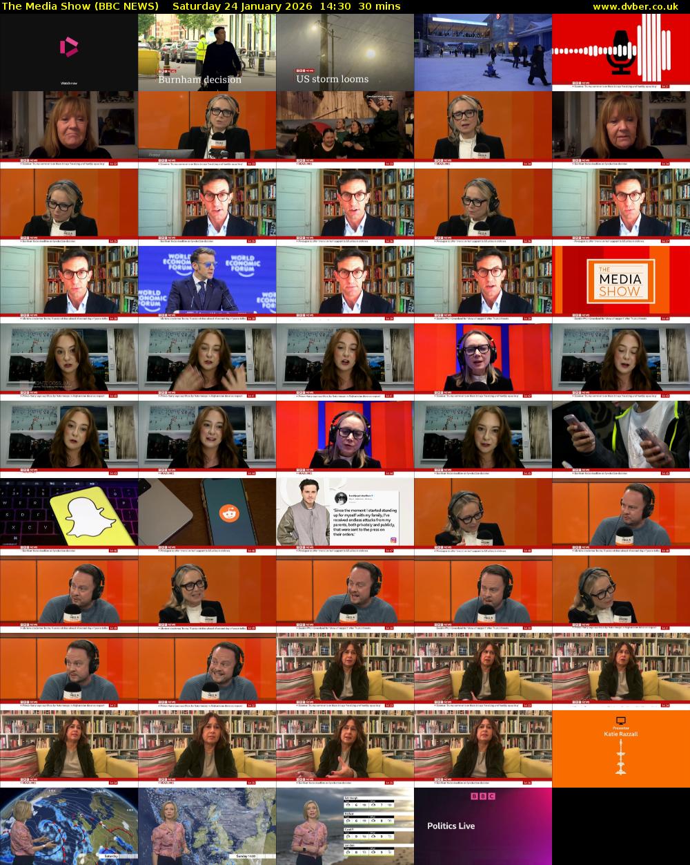 The Media Show (BBC NEWS) Saturday 24 January 2026 14:30 - 15:00