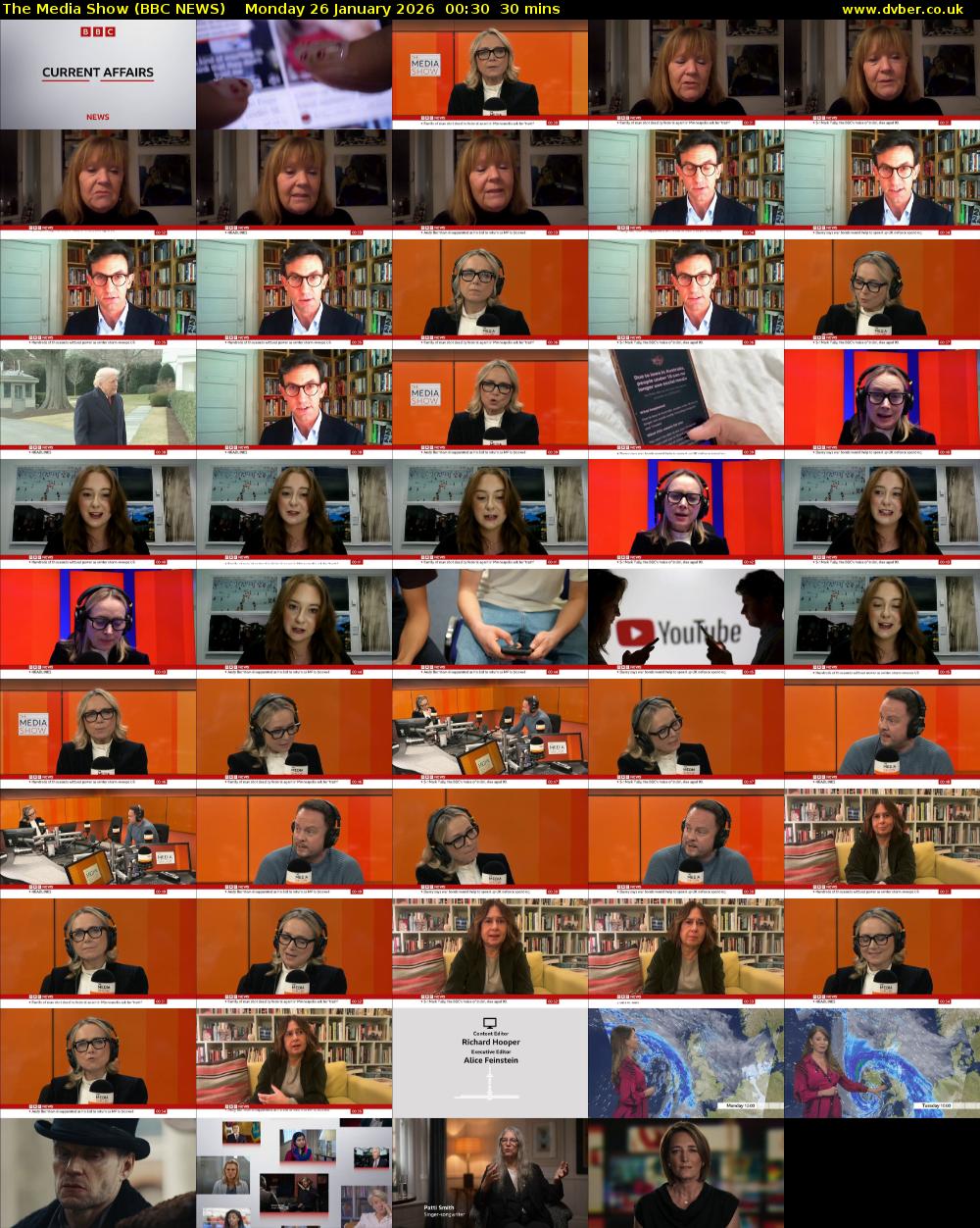 The Media Show (BBC NEWS) Monday 26 January 2026 00:30 - 01:00