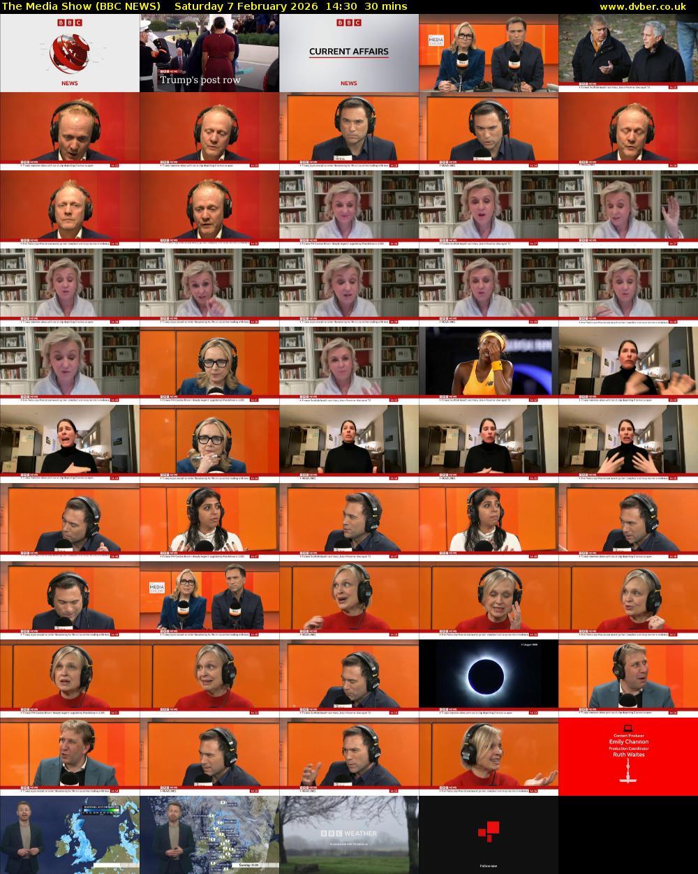 The Media Show (BBC NEWS) Saturday 7 February 2026 14:30 - 15:00