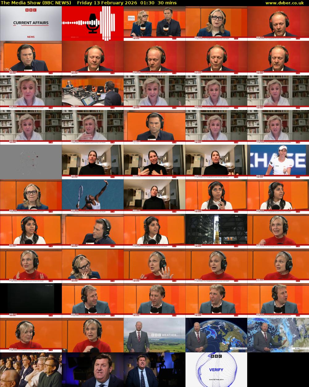 The Media Show (BBC NEWS) Friday 13 February 2026 01:30 - 02:00