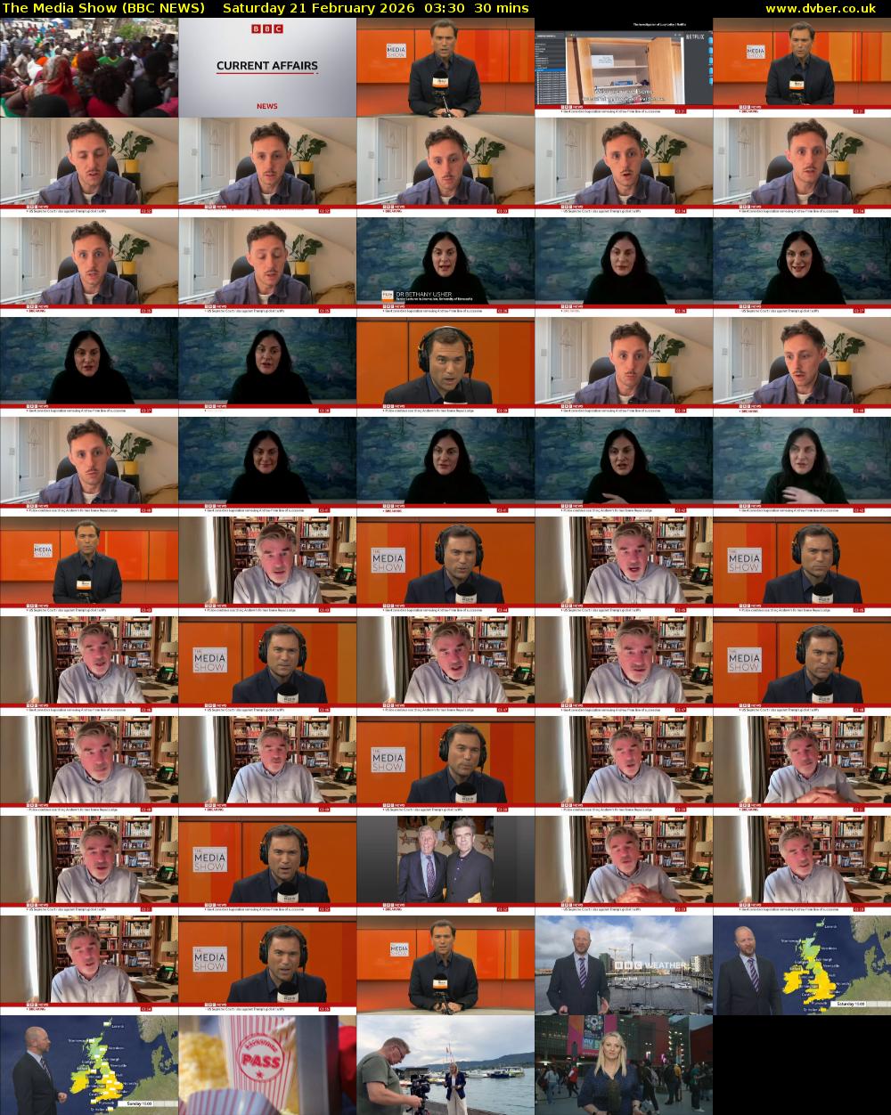 The Media Show (BBC NEWS) Saturday 21 February 2026 03:30 - 04:00