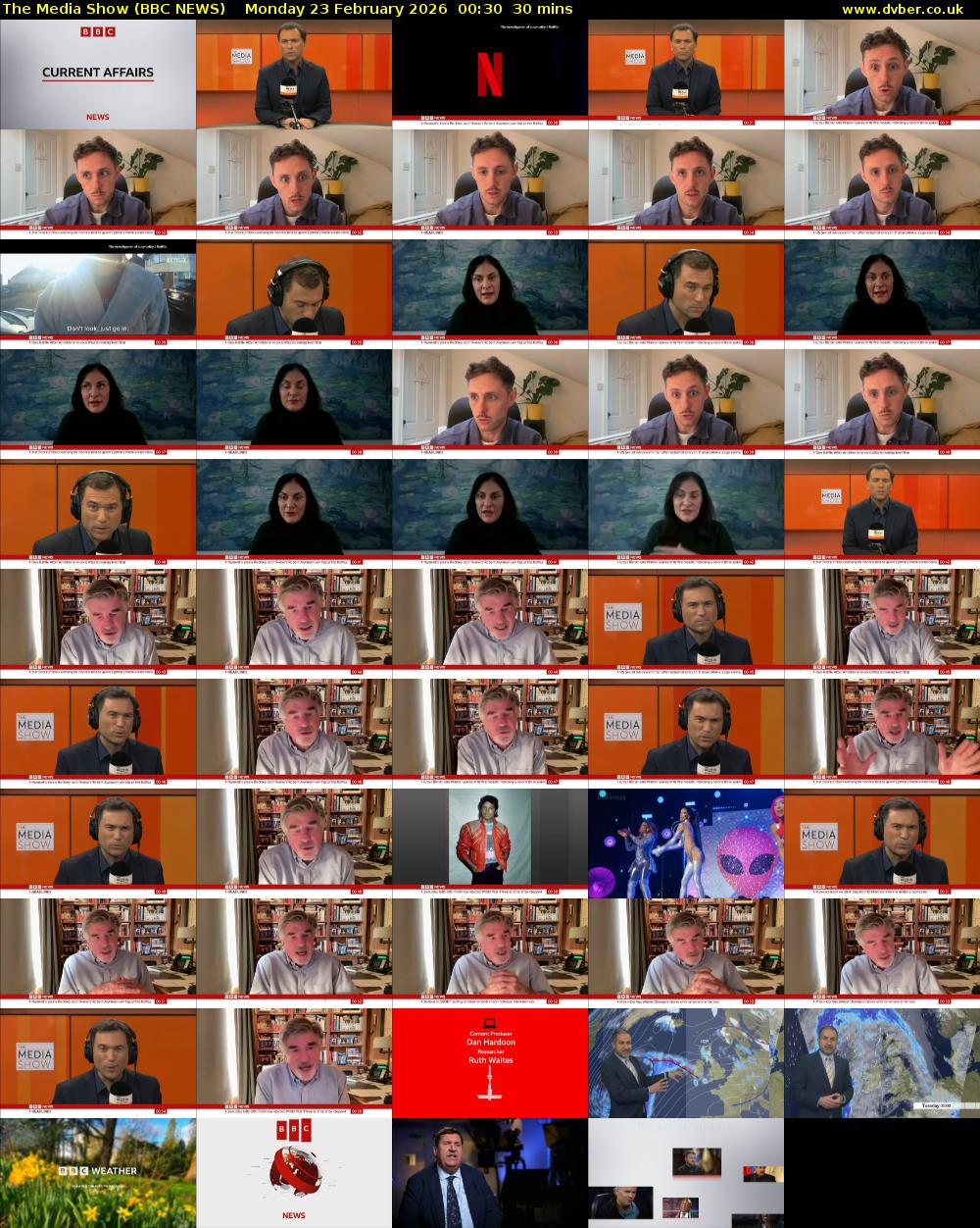 The Media Show (BBC NEWS) Monday 23 February 2026 00:30 - 01:00