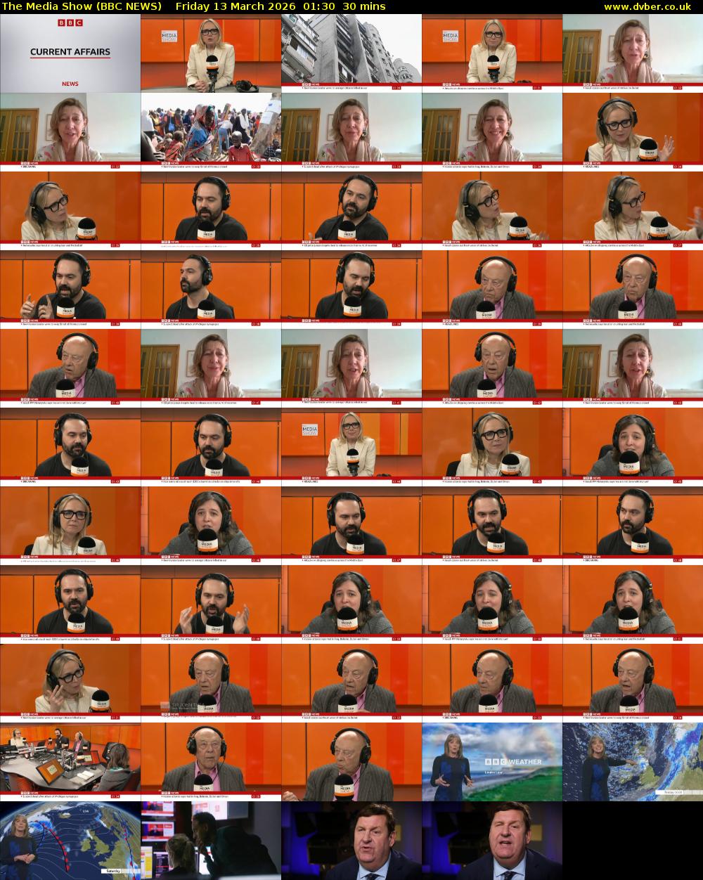 The Media Show (BBC NEWS) Friday 13 March 2026 01:30 - 02:00