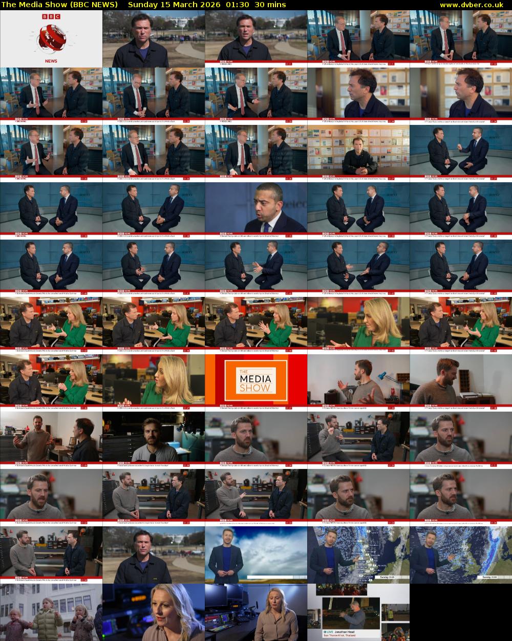 The Media Show (BBC NEWS) Sunday 15 March 2026 01:30 - 02:00