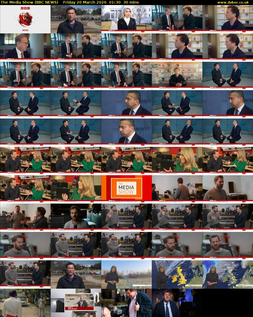 The Media Show (BBC NEWS) Friday 20 March 2026 01:30 - 02:00