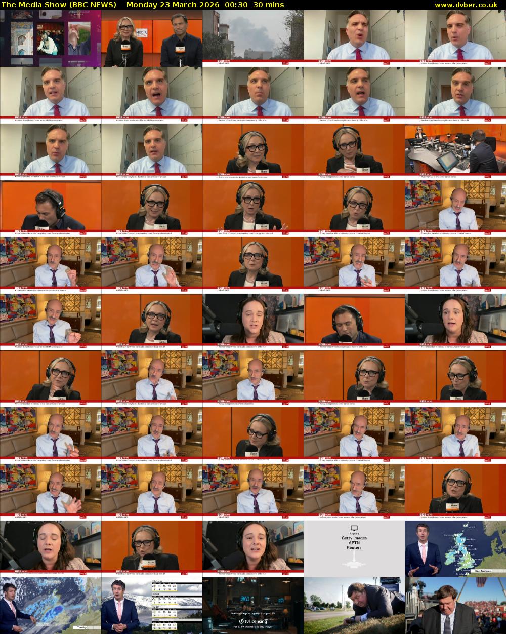 The Media Show (BBC NEWS) Monday 23 March 2026 00:30 - 01:00