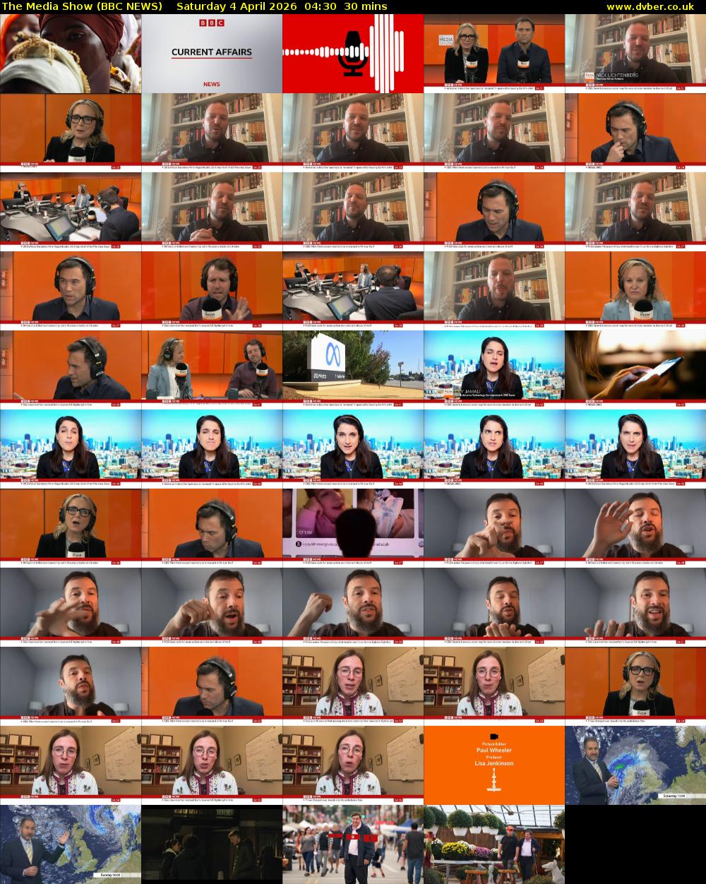 The Media Show (BBC NEWS) Saturday 4 April 2026 04:30 - 05:00