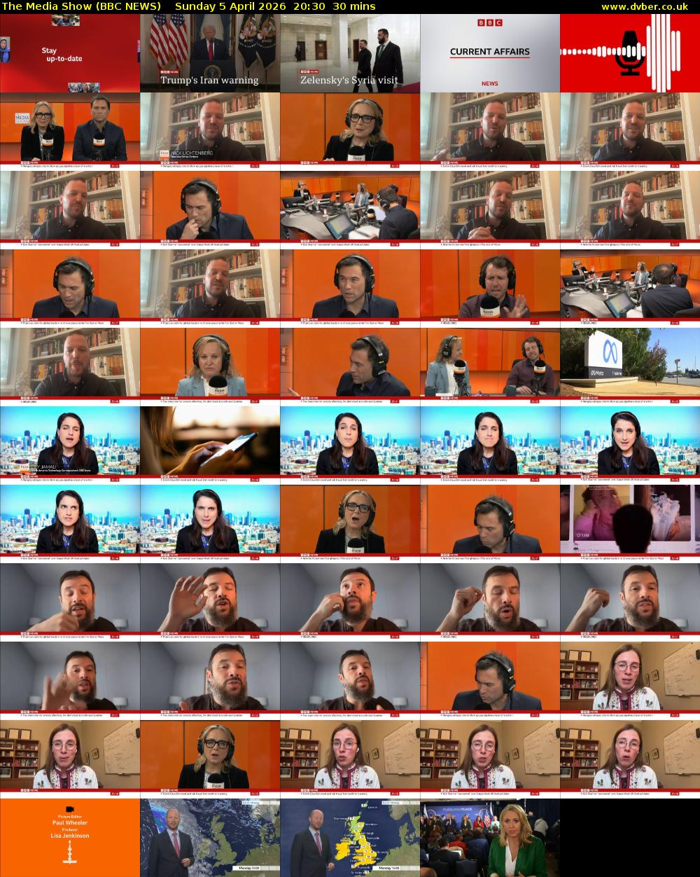 The Media Show (BBC NEWS) Sunday 5 April 2026 20:30 - 21:00