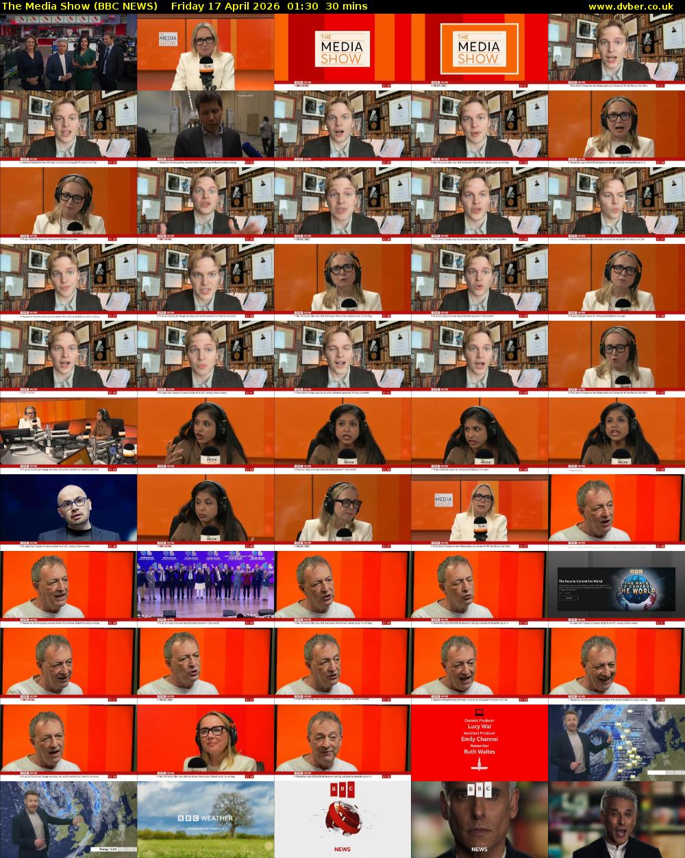 The Media Show (BBC NEWS) Friday 17 April 2026 01:30 - 02:00