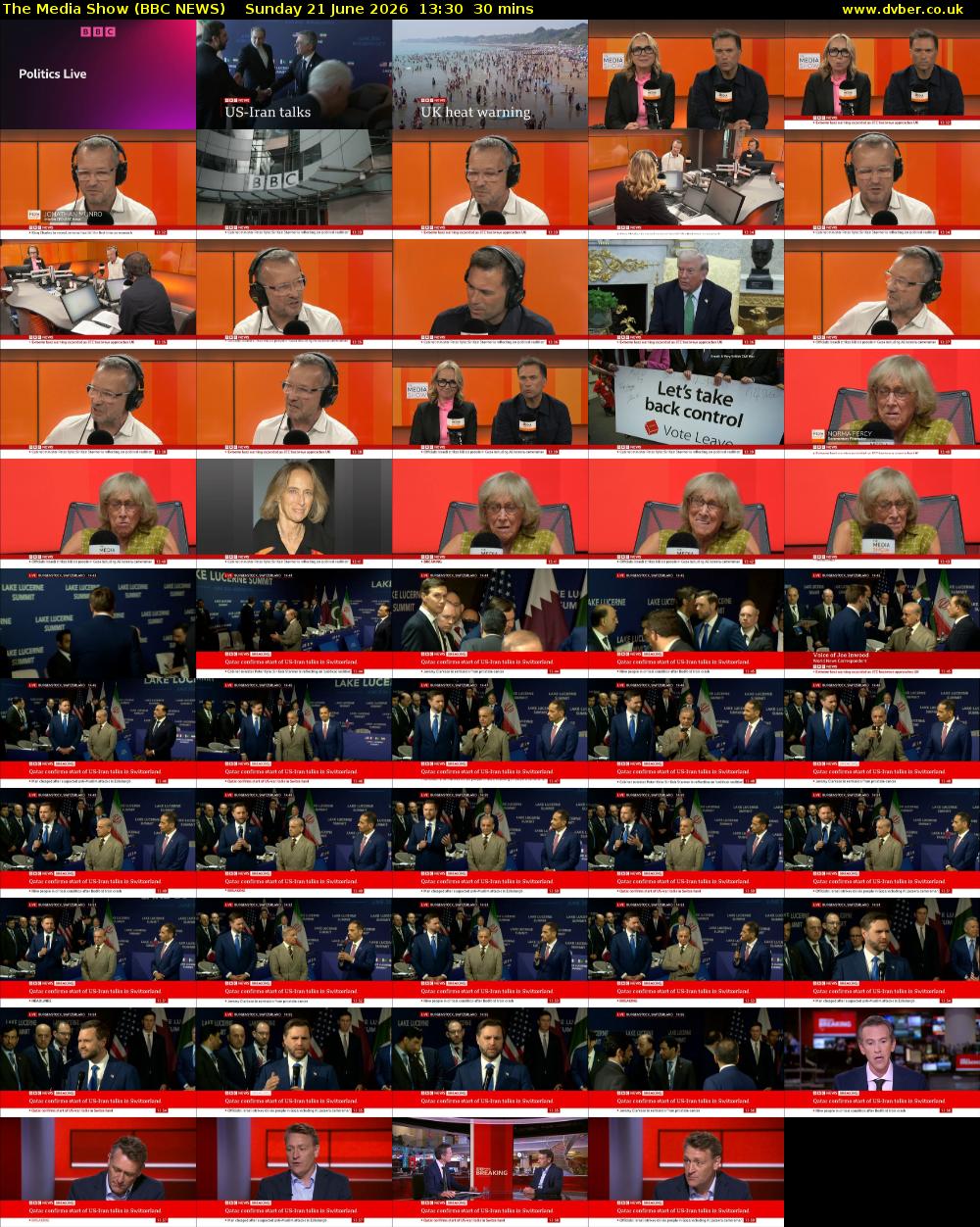 The Media Show (BBC NEWS) Sunday 21 June 2026 13:30 - 14:00