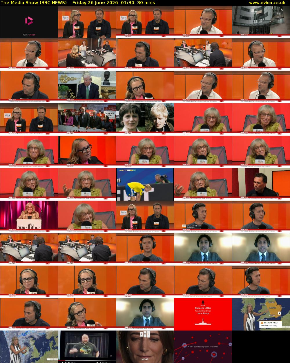 The Media Show (BBC NEWS) Friday 26 June 2026 01:30 - 02:00