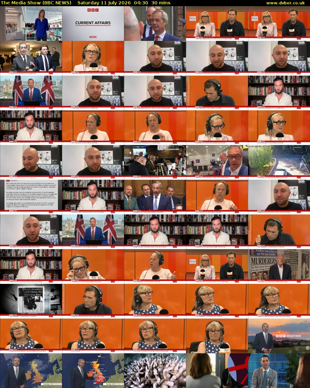 The Media Show (BBC NEWS) Saturday 11 July 2026 04:30 - 05:00