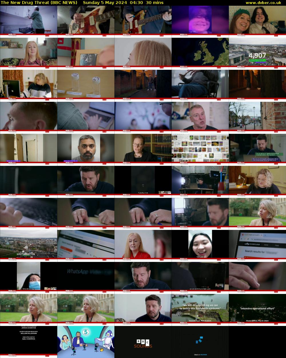 The New Drug Threat (BBC NEWS) Sunday 5 May 2024 04:30 - 05:00