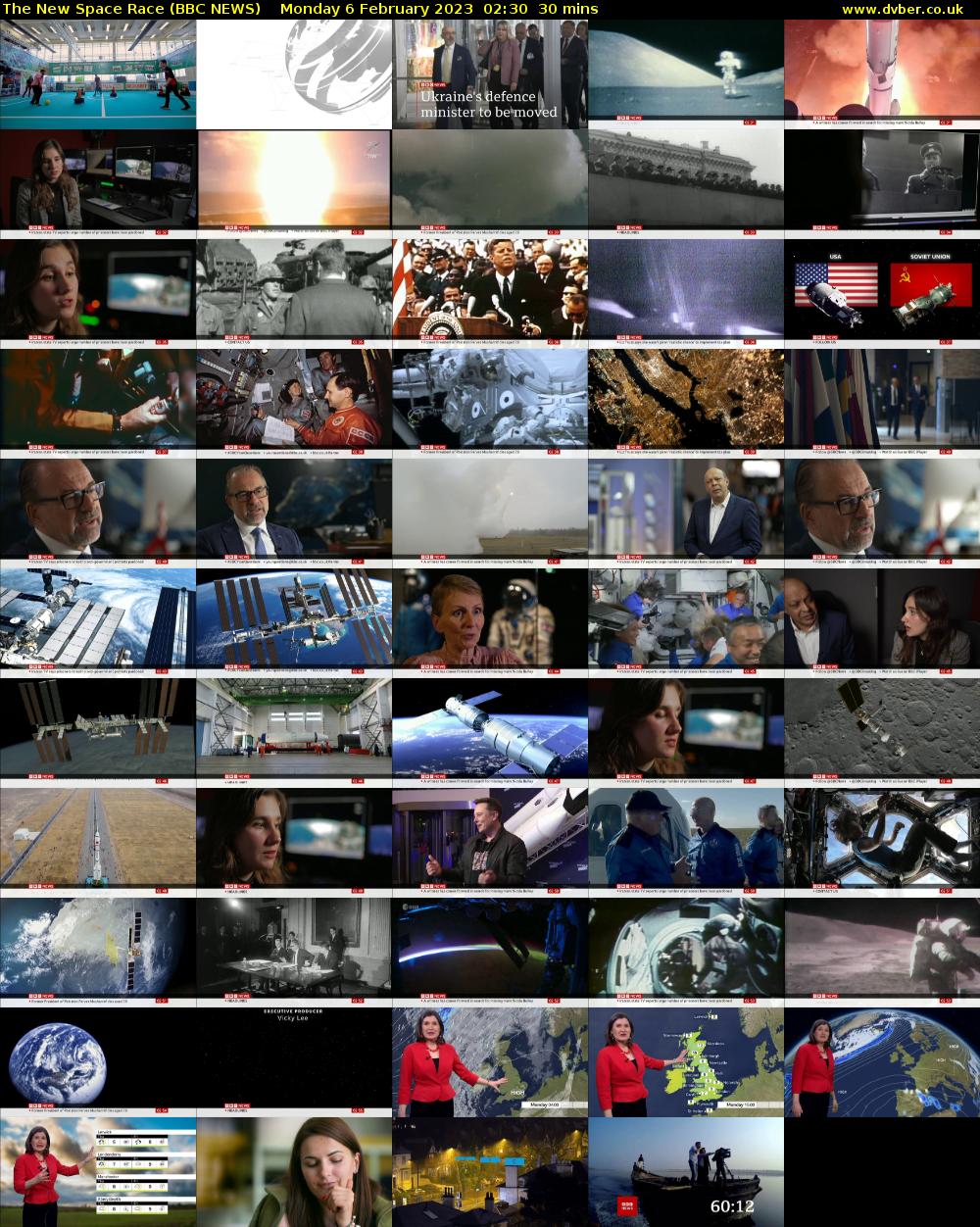 The New Space Race (BBC NEWS) Monday 6 February 2023 02:30 - 03:00