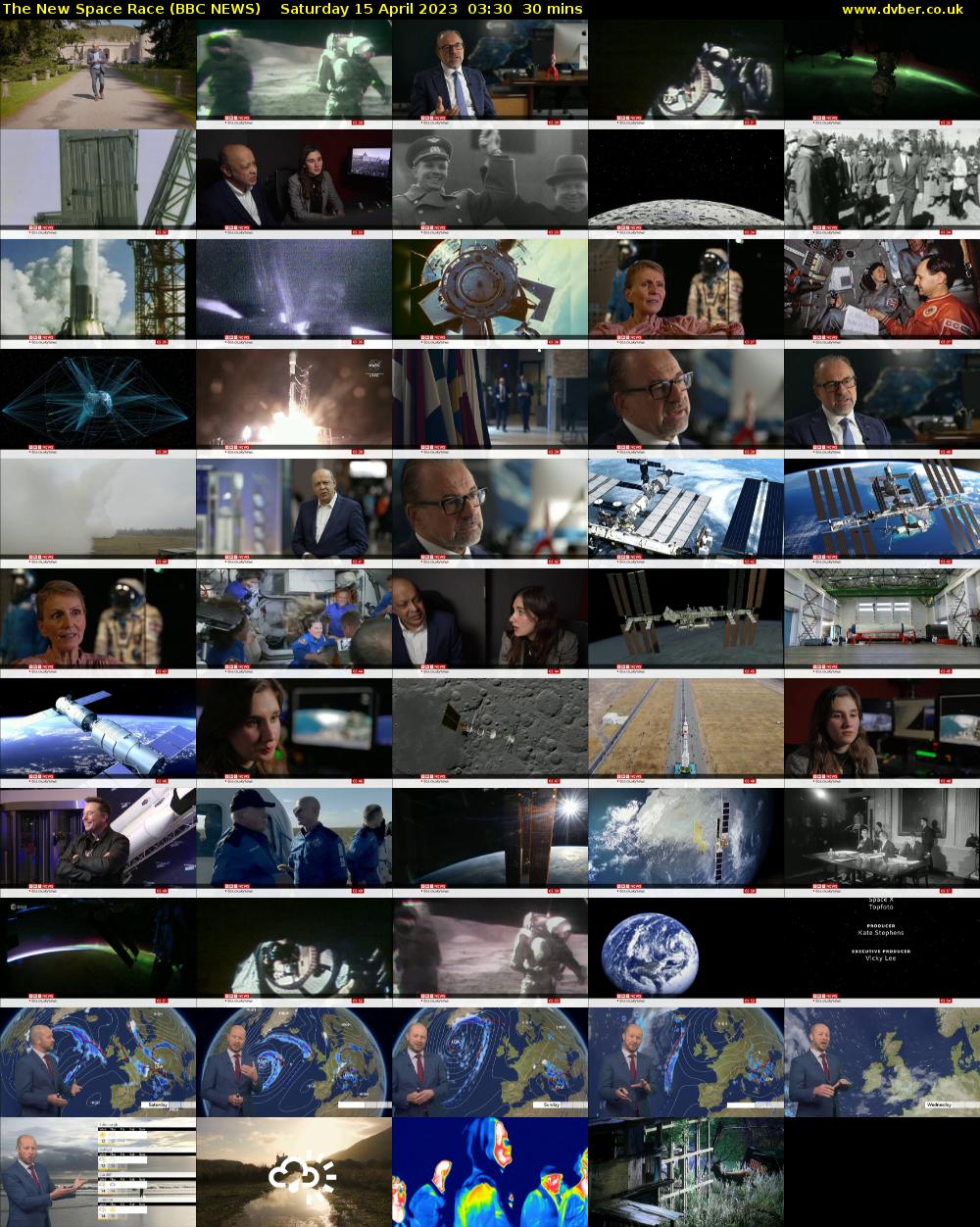 The New Space Race (BBC NEWS) Saturday 15 April 2023 03:30 - 04:00