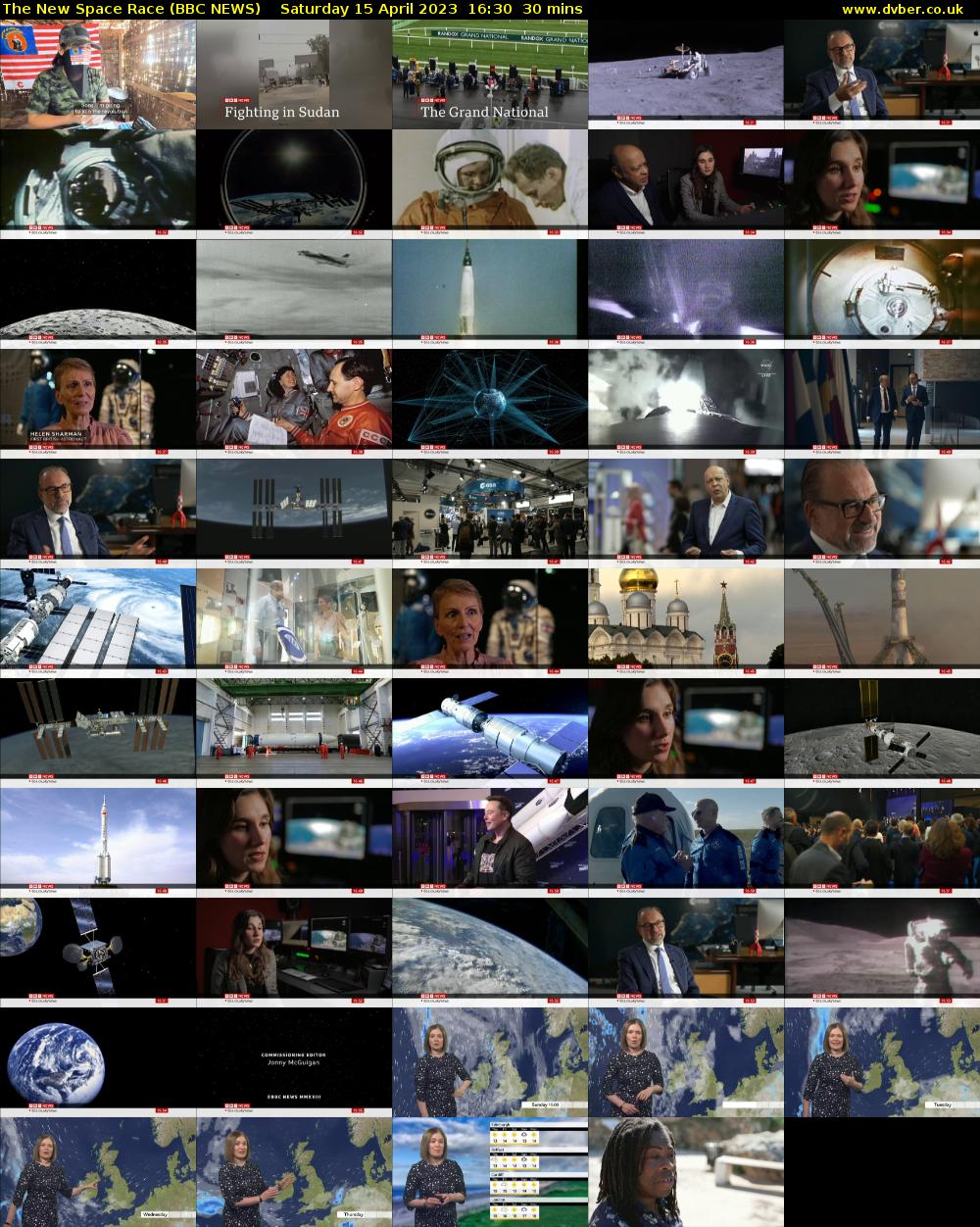 The New Space Race (BBC NEWS) Saturday 15 April 2023 16:30 - 17:00