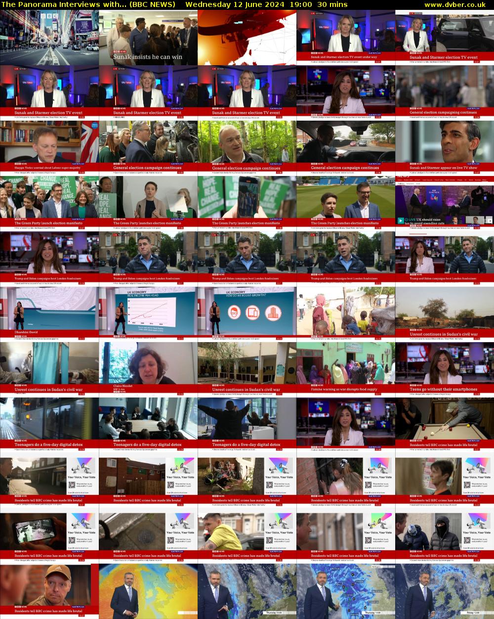 The Panorama Interviews with... (BBC NEWS) Wednesday 12 June 2024 19:00 - 19:30