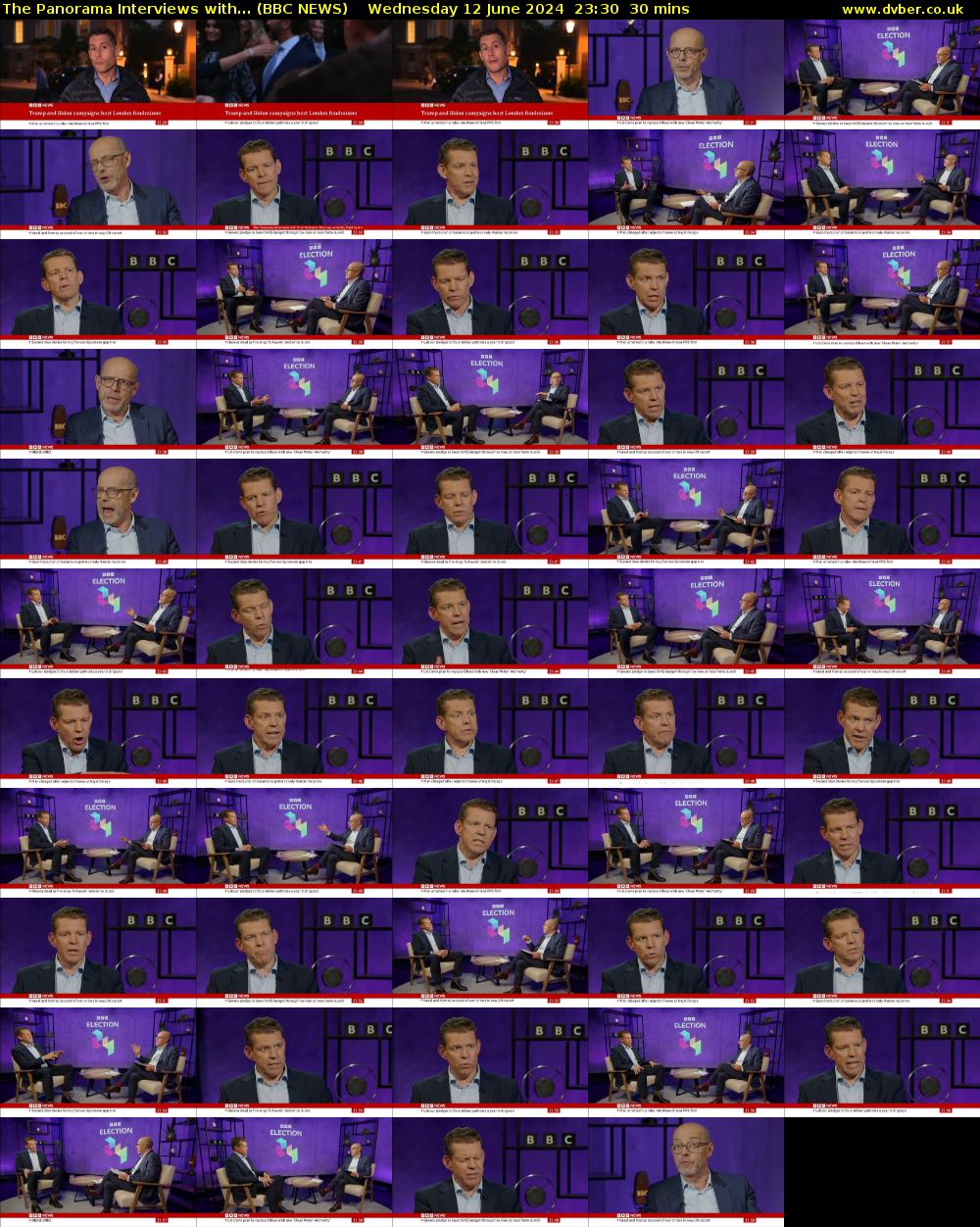 The Panorama Interviews with... (BBC NEWS) Wednesday 12 June 2024 23:30 - 00:00